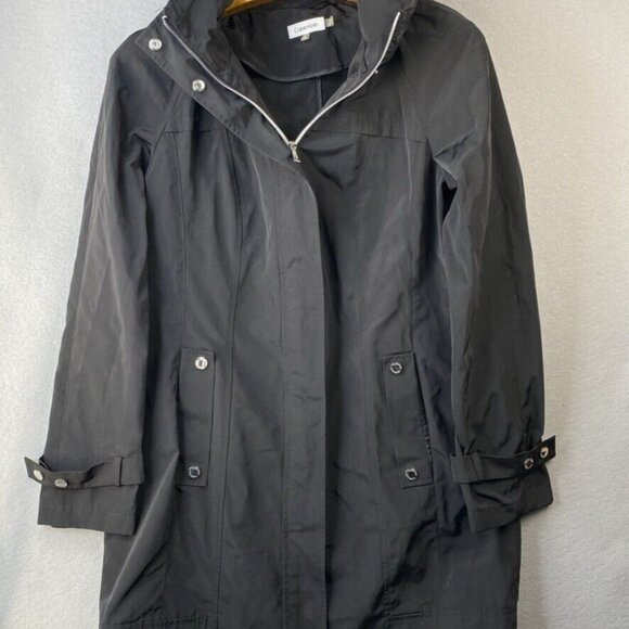 Calvin Klein Anorak Women's Size Small Water / Wind Resistant Coat Packable Hood - Picture 1 of 16